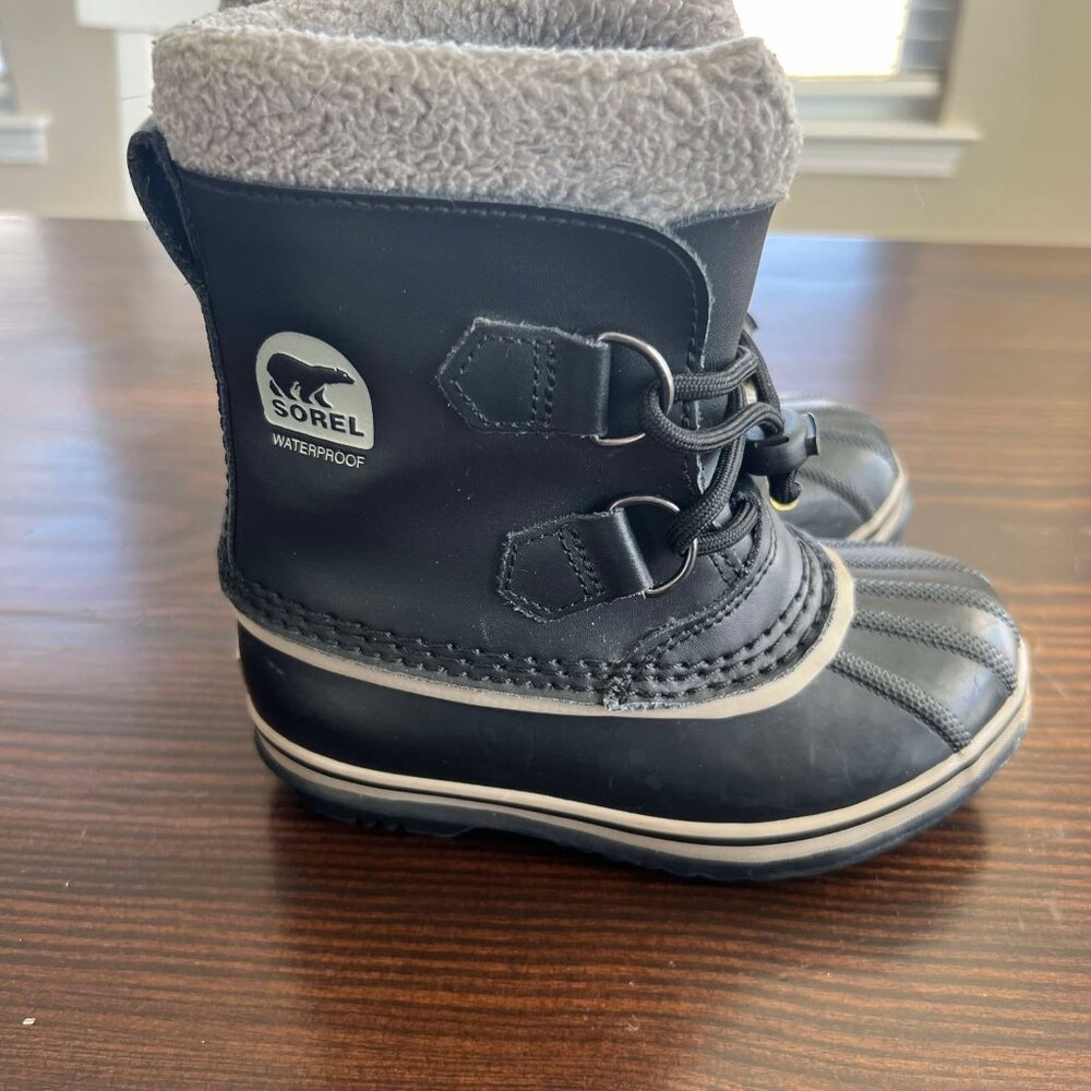 Sorel - Kids Yoot Pac Nylon Black Lined Winter 100% Waterproof Boots